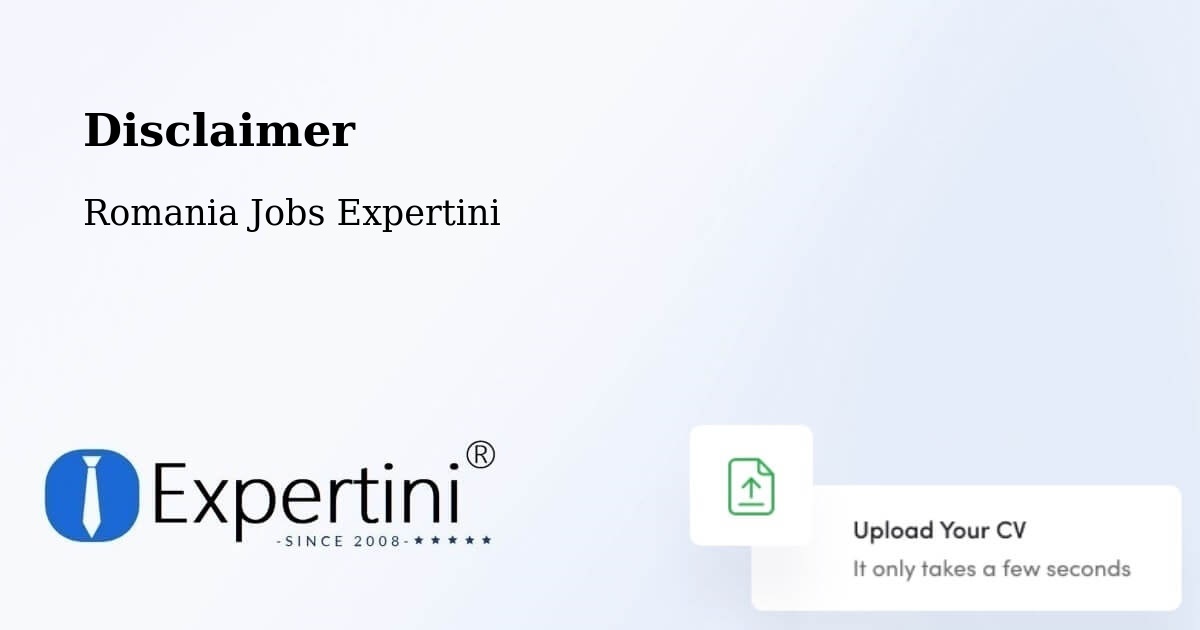 Disclaimer – Cetate - Romania Jobs Expertini