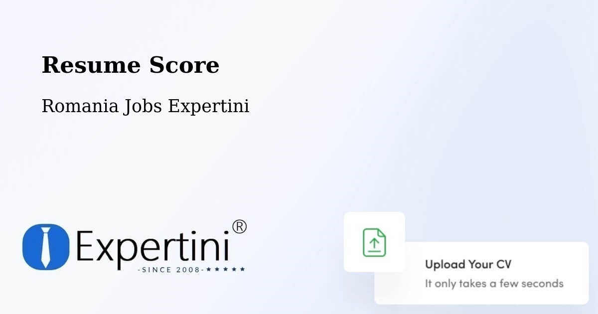 Resume Score & Job Description Match Tool – Cetate - Romania Jobs Expertini